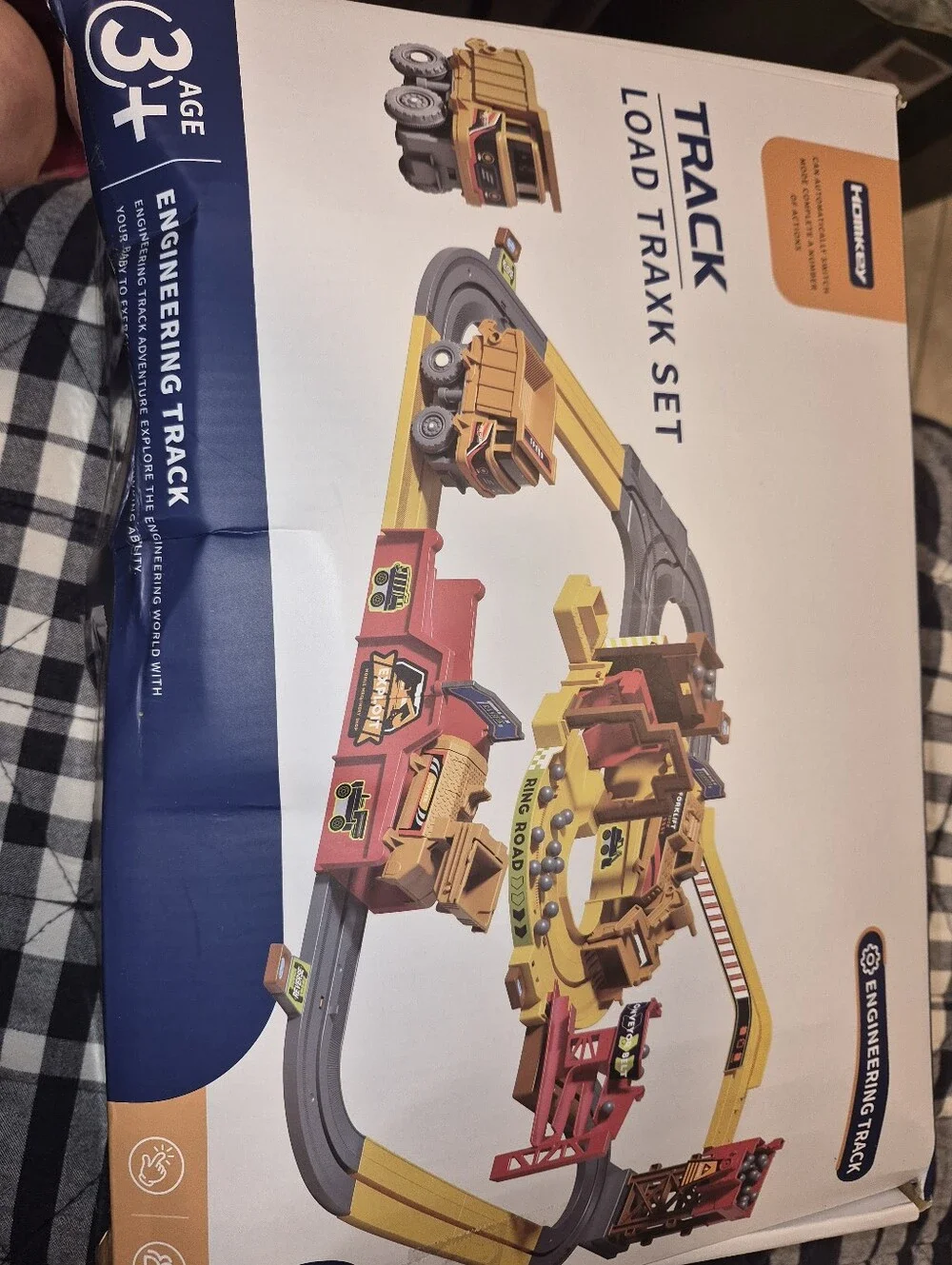 Engineering Track Load Traxx Set - Yellow Construction Playset for Kids
